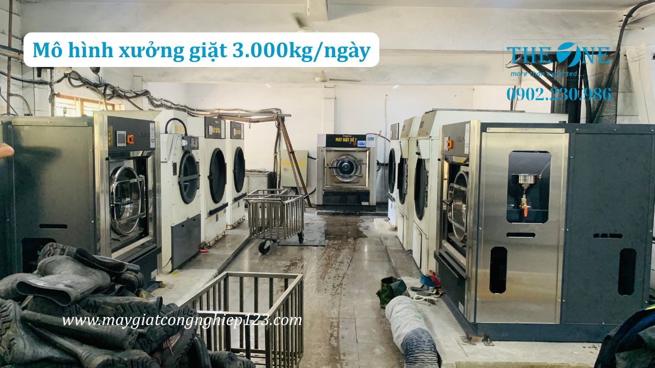 Mô hình xưởng giặt 3.000kg Mô hình xưởng giặt 3.000kg